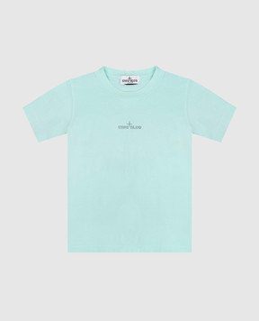 Stone Island Дитяча зелена футболка з принтом логотипа L1S162100009S03771012