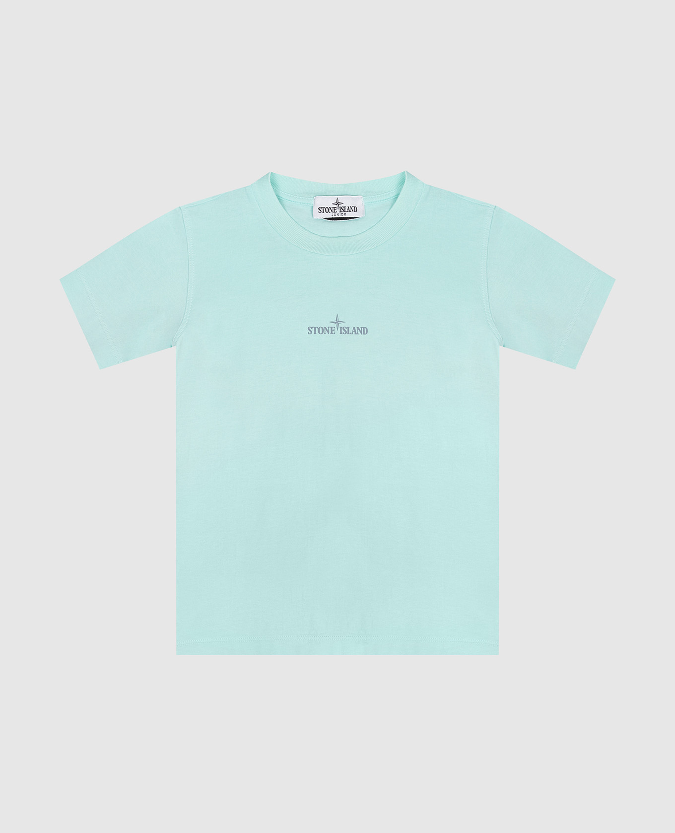 Детская зеленая футболка с принтом логотипа