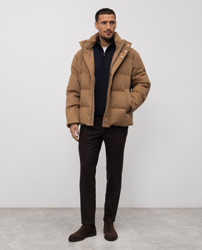 Loro Piana Коричневий пуховик Giulio з кашеміру FAO8389