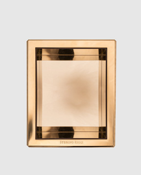 Stefano Ricci Золотистий органайзер для дрібниць з гравіюванням логотипа KITTOWELPMMA