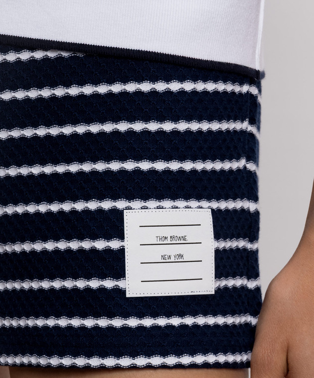 Thom Browne Синие шорты в полоску FJQ133AJ0268 изображение 5
