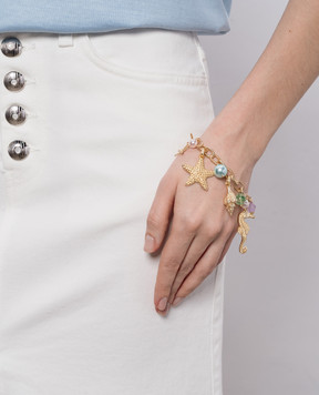 Oceanus Золотой браслет-цепочка Lumina – Pastel с подвесками LUMINAPASTEL2