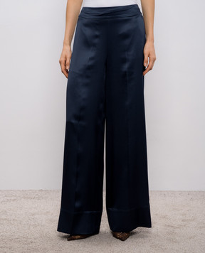 JOSEPH Синие штаны Dijon из шелка JF009609