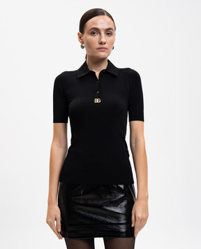 Dolce&Gabbana Чорне поло з логотипом DG FX253ZJCMF5
