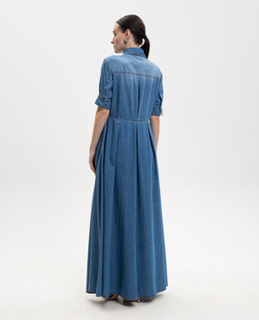 Ermanno Scervino Life Синя сукня-сорочка з ефектом деніму D484Q716YKR