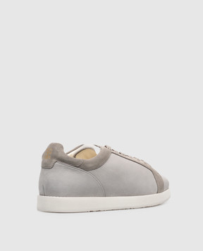 Brunello Cucinelli Серые кеды из нубука MZUKREM356
