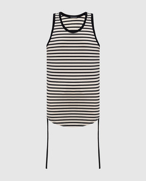 Ann Demeulemeester Майка Mara цвета айвори в полоску B0011982FA717