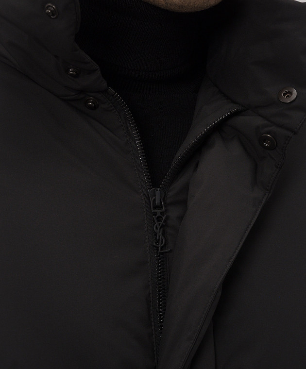 Saint Laurent Черный пуховик 875289YZ9EF изображение 5