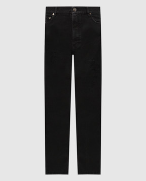 Brunello Cucinelli Чорні джинси з проріхами M237PO2060