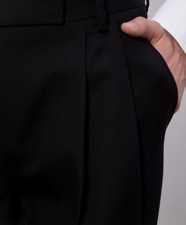 Tom Ford Черные брюки из шерсти и шелка PAW688FAX1746 изображение 5