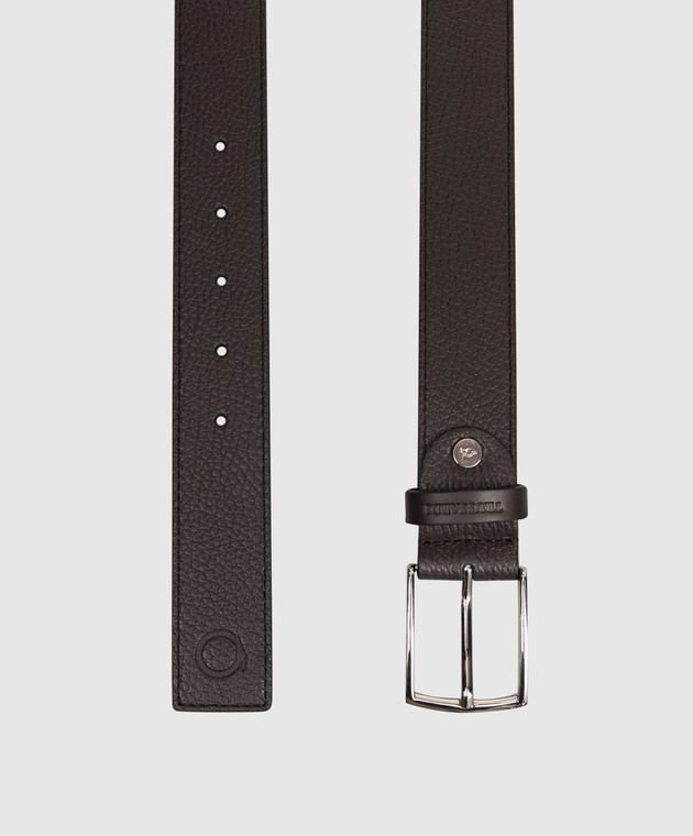 Trussardi Коричневий шкіряний ремінь з тисненням логотипа B349B000042NMEL01L61 зображення 3