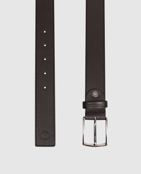 Trussardi Коричневий шкіряний ремінь з тисненням логотипа B349B000042NMEL01L61