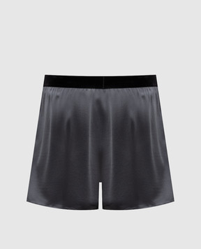 Tom Ford Сірі боксери із шовку з логотипом T4LE41010
