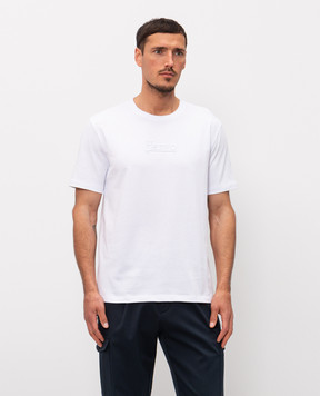 Herno Біла футболка з вишивкою логотипа JG000239U52000