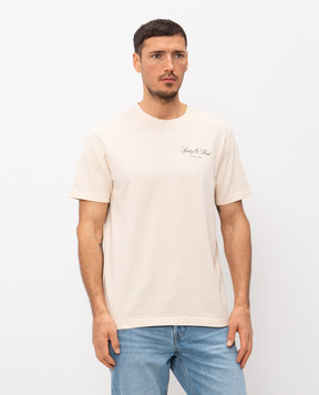 Sporty & Rich Бежевая футболка Vendome TO04365232WH37