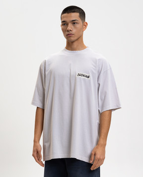 Balenciaga Сіра футболка Masking Tape 764235TTVL6