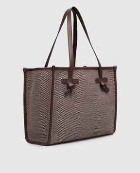 Gianni Chiarini Коричнева сумка-тоут Marcella у візерунок BS6849COMMSPIGA
