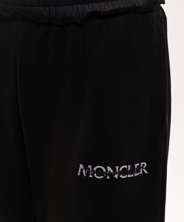 Moncler Черные джоггеры с логотипом L20938H0000389AZY изображение 5