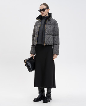 Moncler Серая пуховая куртка Brezesse с шерстью K20931A00187598WC