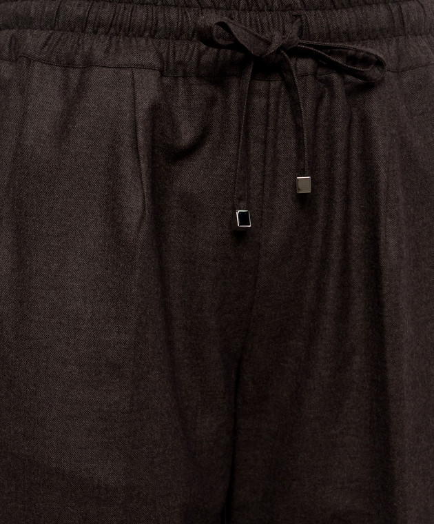 Kiton Коричневі штани з вовни та кашеміру D56106K0105I зображення 5