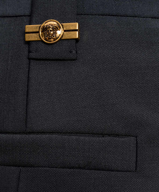 Versace Серые брюки из шерсти и мохера 10237921A17669 изображение 5