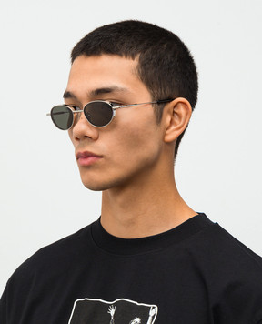 Alexander McQueen Серебристые очки с логотипом 841560I3330