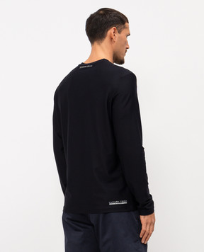 Stefano Ricci Чорний лонгслів з фактурною емблемою M6H54R0030PAEA1S