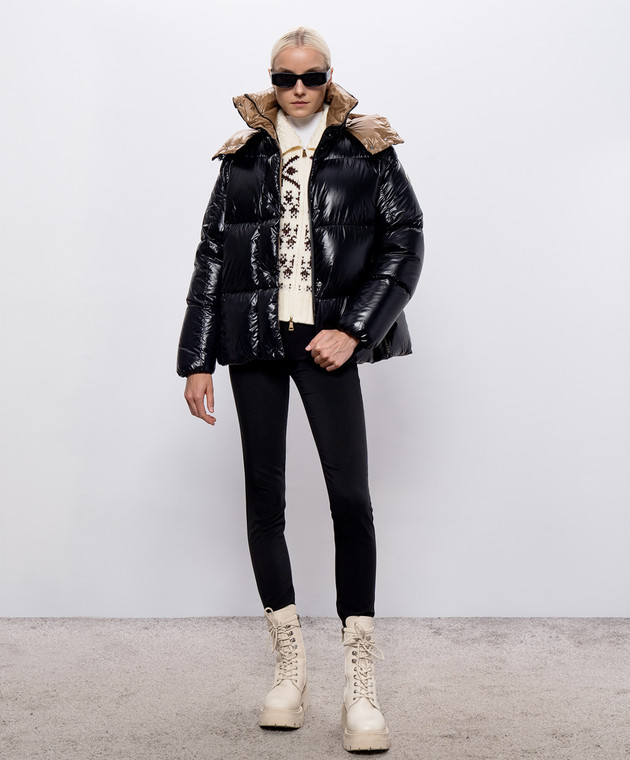 Moncler Чорний пуховик Parana L20931A0010368950 зображення 2