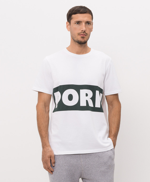 JW Anderson Белая футболка с принтом JT0337PG1936 изображение 3