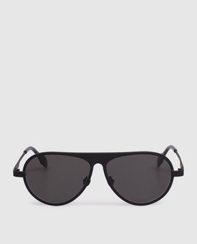 JW Anderson Черные очки JWA05-Aviator с титаном EW0021FA0500