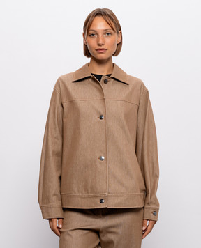 Max Mara Коричневая куртка с эффектом денима MMLFANTE