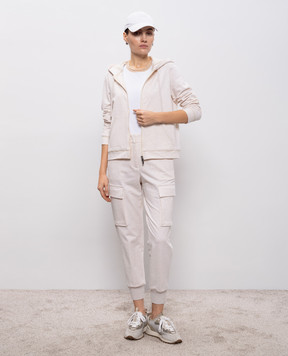 Peserico Бежева меланжева спортивна куртка M12507J002347