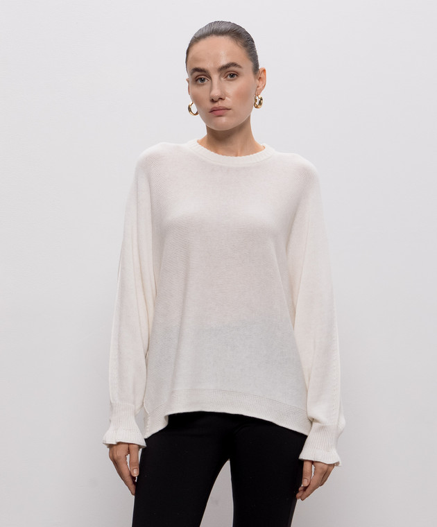 Twinset Джемпер кольору айворі з вовною 262TF3051 зображення 3