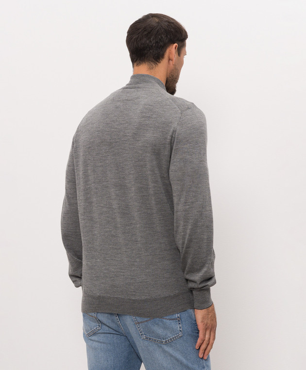Brunello Cucinelli Кардиган серого цвета из шерсти и кашемира M2400106 изображение 4