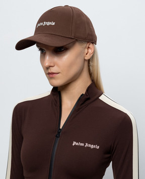 Palm Angels Коричневый кепка с вышивкой логотипа PAMLB001FB001w