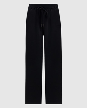Max Mara Черные спортивные штаны FELTRE из шерсти MXMFELTRE