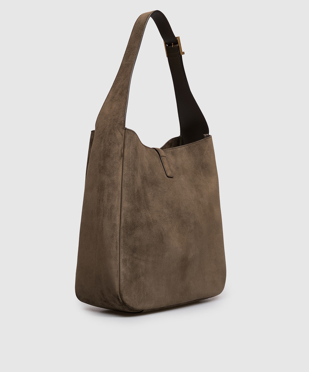 Saint Laurent Замшевая сумка цвета хаки LE 5À7 8505451U80W изображение 3