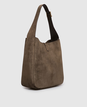 Saint Laurent Замшевая сумка цвета хаки LE 5À7 8505451U80W