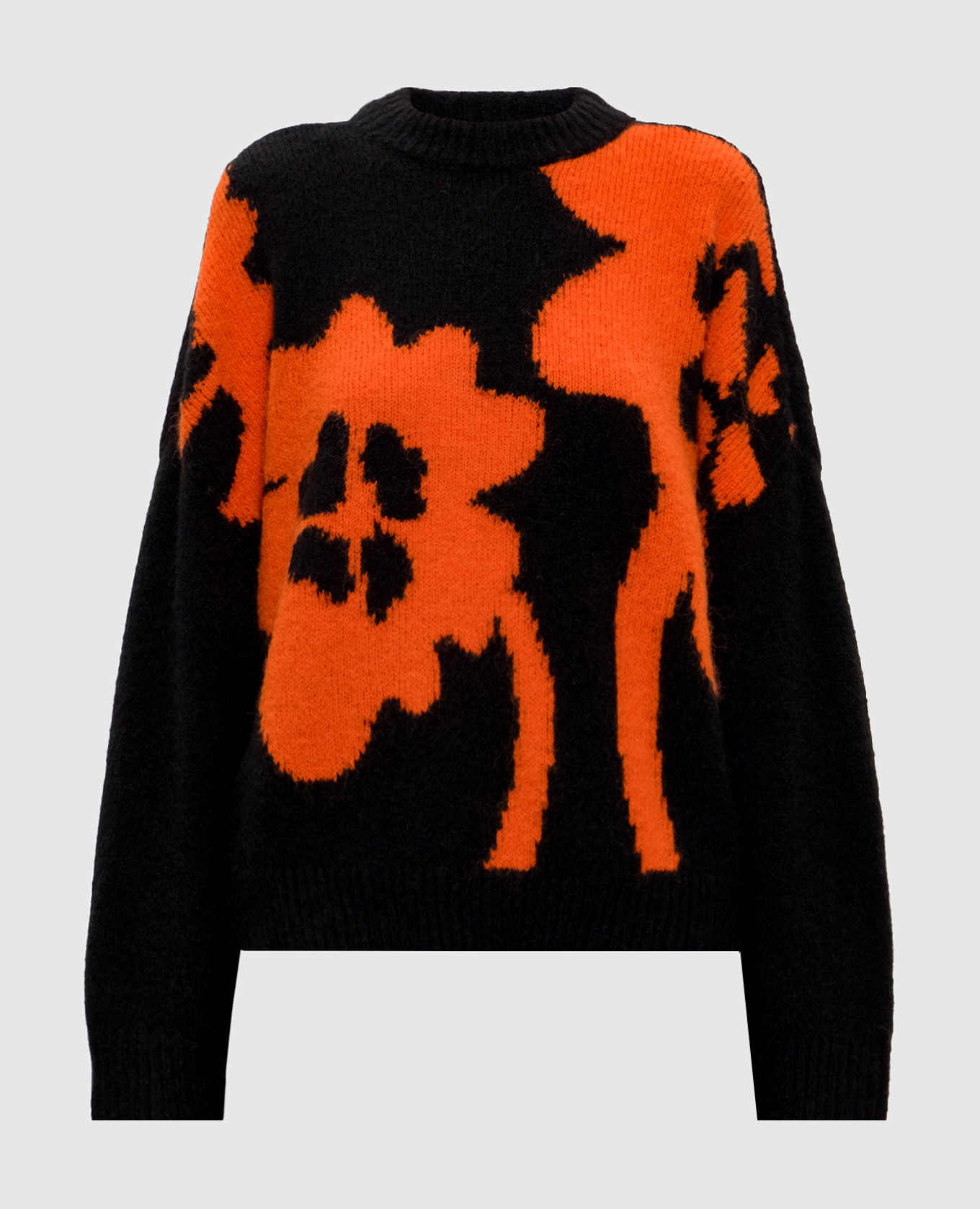 

Черный свитер с шерстью в узоре, Свитера