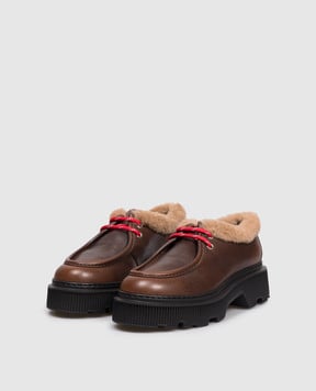 Santoni Коричневі шкіряні дезери WUCW71765NERTYOE