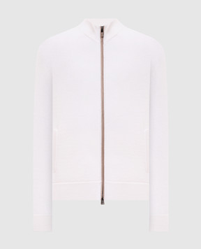 Canali Кардиган из шерсти и кашемира цвета айвори MK02547C1238