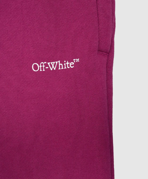 Off-White Детские розовые спортивные штаны 44GCH00AF26F001 изображение 3