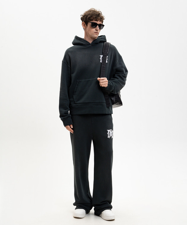 AMIRI Серые спортивные брюки с нашивкой AMBMPA1056 изображение 2