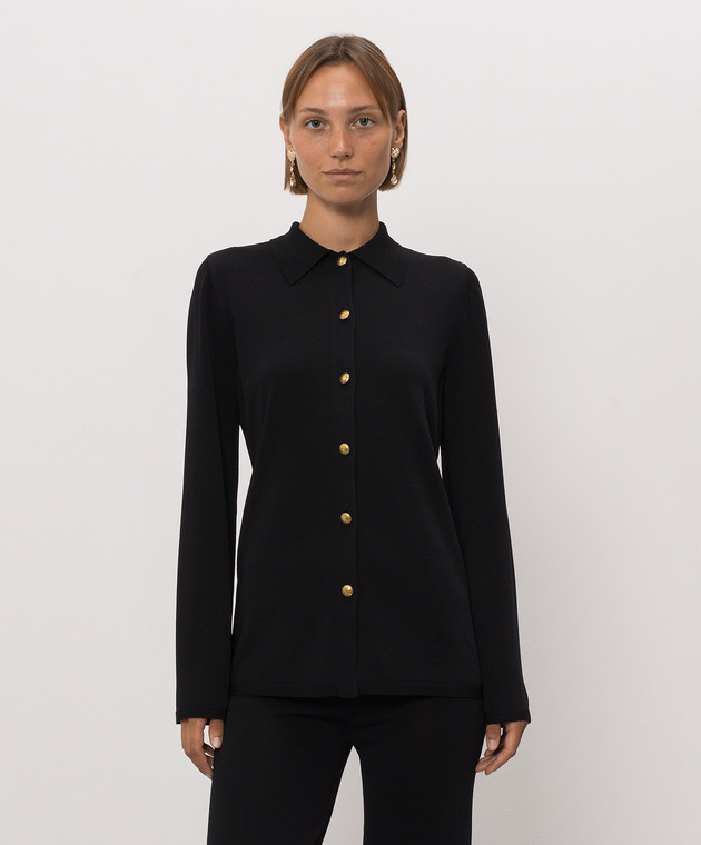 Twinset Черный кардиган в стиле рубашки 262TP3541 изображение 3