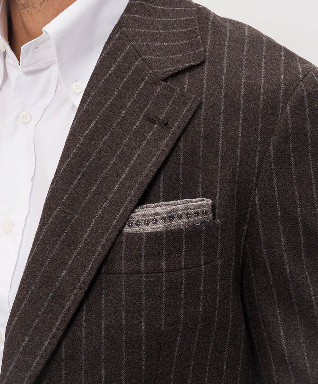 Brunello Cucinelli Двухсторонний платок-паше в принт MI8980091 изображение 2