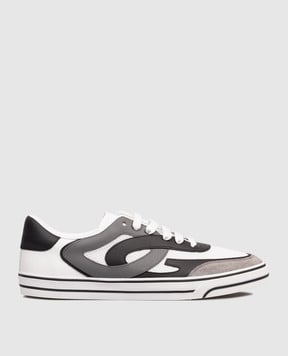 Dolce&Gabbana Білі комбіновані кеди Sailing з тисненням логотипа CS2385AY796