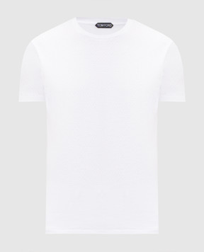 Tom Ford Белая футболка с перфорацией JCS032JMC111