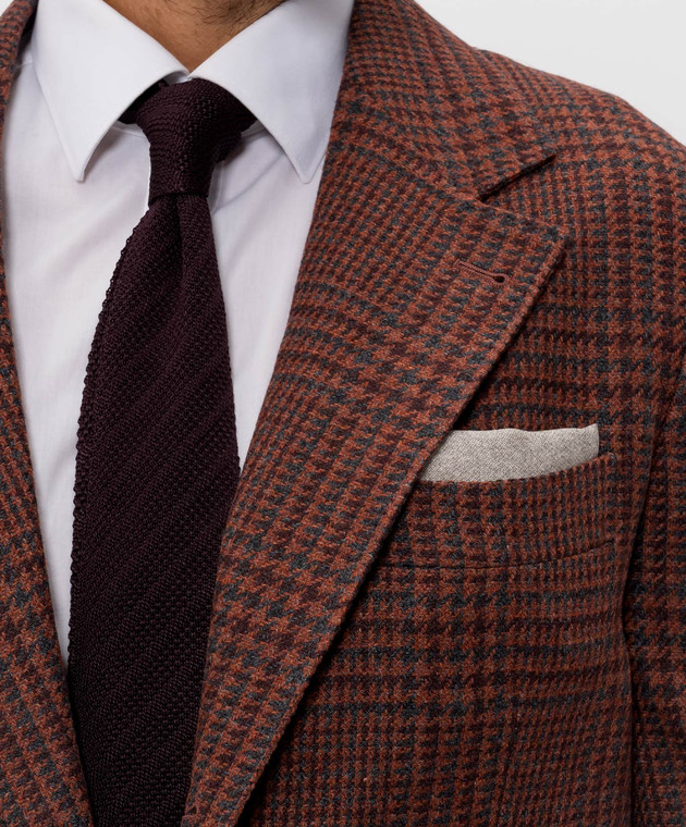 Brunello Cucinelli Зелена хустка-паше із шовку в принт MI8970091 зображення 2