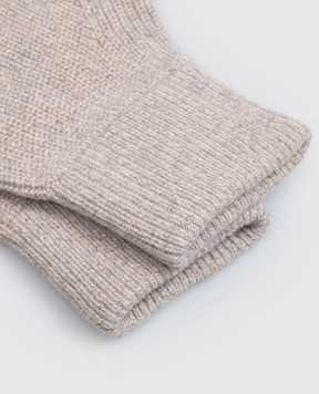Brunello Cucinelli Бежевые перчатки из кашемира MQS95908
