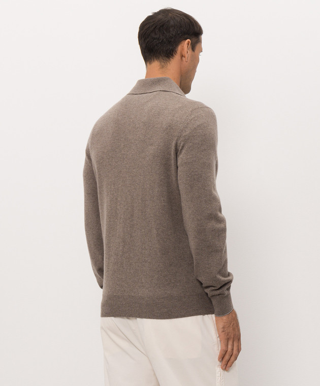 Brunello Cucinelli Коричневое поло из кашемира M22203805 изображение 4